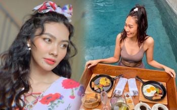 \'แก้ม วิชญาณี\'เล่นน้ำโชว์กล้ามท้อง  อวดหุ่นแซ่บที่ทะเลพัทยา