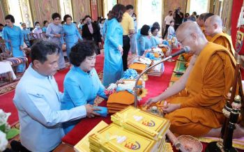 1 สิงหาคม‘วันสตรีไทย’2563 สภาสตรีแห่งชาติฯถวายภัตตาหารพระสงฆ์วัดราชบพิธฯ