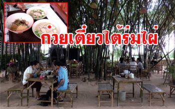 ก๋วยเตี๋ยวหมูเนื้อน้ำใสสูตรโบราณร้าน \'ไอ้ป๋อง\' ขายดีที่โคนต้นไผ่บรรยากาศสุดฟิน