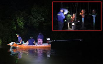 ลุยค้นหาจระเข้คลองเกาะผีวันที่2 ยังไม่พบตัว คาดตื่นกลัวย้ายไปจุดอื่น