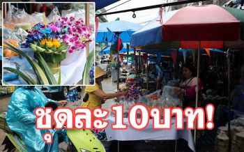 แม่ค้าขายวัสดุทำ\'กระทง\'จากธรรมชาติ ราคาถูกชุดละ10บาท