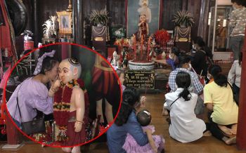 แห่กระซิบ!! ขอเลขเด็ด\'ไอ้ส้มฉุน\' หลังคนดวงเฮงถูกหวยกว่า30งวด