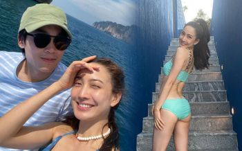 เซ็กซี่รัวๆ! \'แต้ว\'ควง\'ไฮโซณัย\'โชว์สวีท อวดหุ่นแซ่บในทริปทะเล