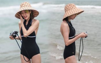 นานๆที! \'แก้ว จริญญา\'แอบเซ็กซี่ ปล่อยช็อตเด็ดในชุดว่ายน้ำ