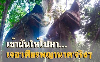 นทท.ฮือฮา! ค้นพบ ‘เศียรพญานาค’ องค์ที่ 9 บนภูลังกา