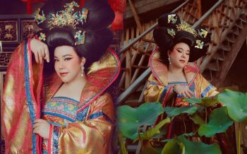 \'บุ๊กโกะ\'แปลงโฉมเป็นสาวหมวย แชะภาพรับเทศกาลตรุษจีน