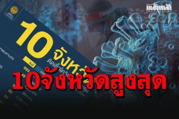 อยู่จังหวัดไหนเช็คด่วน! เปิด 10 อันดับยอดติดโควิดสูงสุด-ลงลึกไปถึงรายภาค