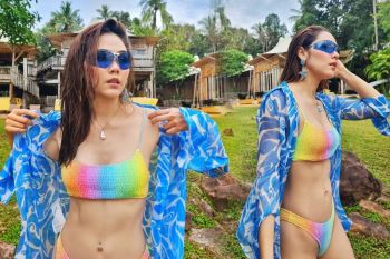 แซ่บสะท้าน! \'ชมพู่ อารยา\'โชว์หุ่นฟิตเฟิร์มในชุดบิกินีสีพาสเทล