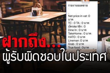 ผู้บริหารร้านดังเปิดยอดขาย0บาท ฝากถึงผู้รับผิดชอบในประเทศ..ธุรกิจกำลังแย่!