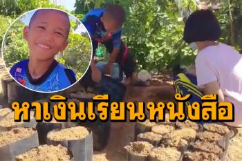 \'เด็กสองพี่น้อง\'สู้ไม่ถอย! ทำงานรับจ้าง หาเงินเรียนหนังสือก่อนเปิดเทอม
