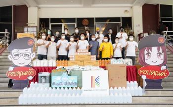 ‘ข้าวสารเอ็นเตอร์เทนเม้นท์’พาศิลปินมอบอุปกรณ์ป้องกันโควิด-19