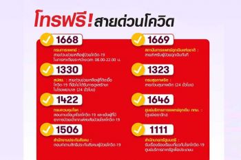 กระทรวงดีอีเอส กสทช.กลุ่มทรูเปิดให้ลูกค้าทรูมูฟเอช-โทรศัพท์บ้านทรูโทรฟรีสายด่วนโควิด