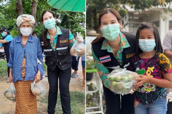 \'กุลวลี\'ลุยแจก\'สับปะรด-ถุงยังชีพ\'ชาวราชบุรี บรรเทาความเดือดร้อนช่วงโควิด