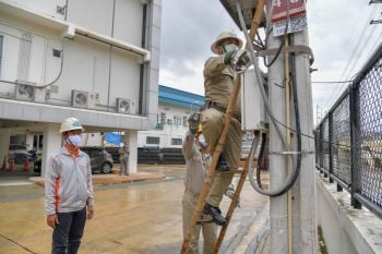 MEA ลุยตรวจสอบความมั่นคงระบบไฟฟ้าอุโมงค์ระบายน้ำใต้คลองบางซื่อ