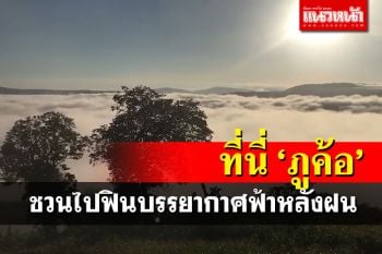 บรรยากาศเริ่มเป็นใจ ทะเลหมอกรอรับนทท. ที่ภูค้อ จ.เลย