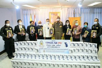 มูลนิธิราชประชานุเคราะห์ฯ รับมอบ Space Air Fo เครื่องผลิตไอออนลบป้องกันโควิด