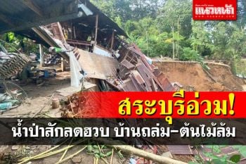 เสียหายระนาว! ระดับน้ำป่าสักลดฮวบ บ้านริมตลิ่งถล่ม-ดินสไลด์-ไม้ล้ม