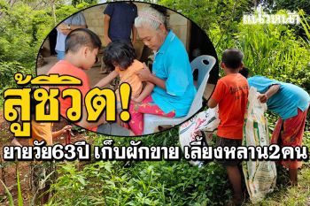 ยาย63ปีสู้ชีวิต! เก็บผักขายเลี้ยงหลาน2คน ไร้ญาติพึ่งพา-อดมื้อกินมื้อ