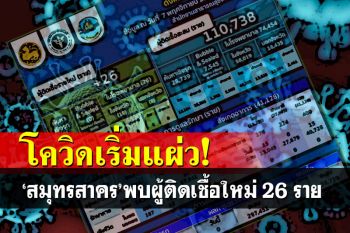ยอดป่วยลดฮวบ! สมุทรสาครพบผู้ติดเชื้อโควิด26ราย ไม่มีผู้เสียชีวิต