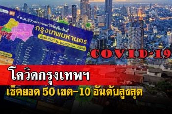 เช็คที่นี่!โควิดกรุงเทพฯ 50 เขต 10 อันดับสูงสุด ‘มีนบุรี’ยืนหนึ่ง