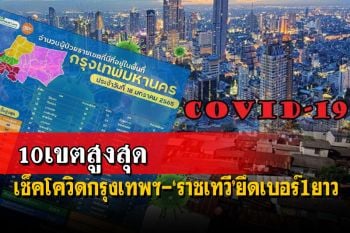 เช็คยอดโควิด50เขตกรุงเทพฯ 10อันดับสูงสุด ‘ราชเทวี’ยืนหนึ่ง3วันติด