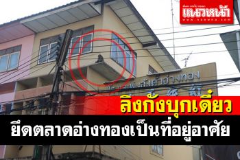 ลิงกังเพศผู้บุกเดี๋ยวยึดพื้นที่ตลาดอ่างทองเป็นที่อยู่อาศัยคาดหนีจากฝูงติดรถแม่ค้าผักมา