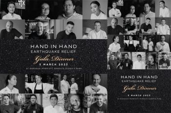 Hand in Hand กาลาดินเนอร์ช่วยเหลือผู้ประสบภัยแผ่นดินไหว
