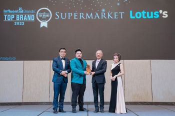 \'โลตัส\'ครองใจลูกค้ากลุ่มมิลเลนเนียล คว้ารางวัล Top Brand 2022 จากเวทีระดับภูมิภาคเอเชีย