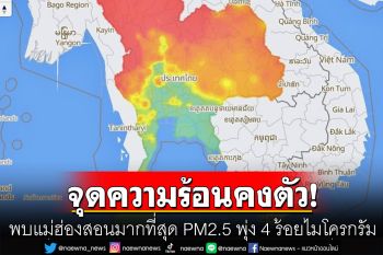 จุดความร้อนในไทยคงตัวที่ 2.9 พันจุด พบแม่ฮ่องสอนมากที่สุด PM2.5 พุ่ง 4 ร้อยไมโครกรัม