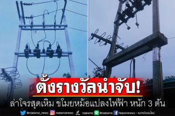 ตั้งรางวัลนำจับ 30,000 บาท ล่าโจรสุดเหิม ขโมยหม้อแปลงไฟฟ้า หนัก 3 ตัน