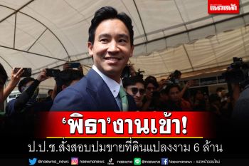 ป.ป.ช.สอบที่ดิน \'พิธา\' 14 ไร่แปลงงาม แจ้งมูลค่า 18 ล.แต่ขายแค่ 6 ล้าน
