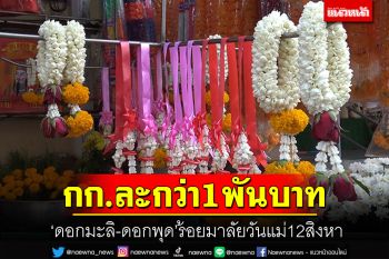 ดอกมะลิ-ดอกพุด ร้อยมาลัยวันแม่12สิงหา ขายดีราคาพุ่ง กก.ละกว่า1พันบาท