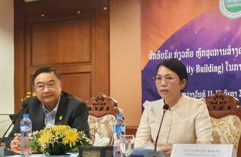 มูลนิธิอาสาเพื่อนพึ่ง (ภาฯ) อบรมการใช้ระบบเฝ้าระวังเตือนภัยแก่ สปป.ลาว