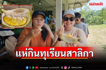 นทท.แห่กินทุเรียนสาลิการาชาทุเรียนบ้านเบอร์ 1 ภาคใต้ถึงในสวน