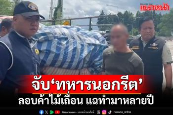 งามไส้!!! ปทส.สกัดจับ\'ทหารนอกรีต\'ค้าไม้เถื่อน แฉประวัติสุดแสบทำมาหลายปี