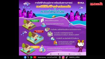 PEA แนะนำการใช้ไฟฟ้า ในกรณีที่มีน้ำท่วมหรือน้ำท่วมขัง‏