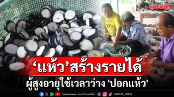 ผู้สูงอายุใช้เวลาว่าง \'ปอกแห้ว\' ส่งตลาดสร้างรายได้