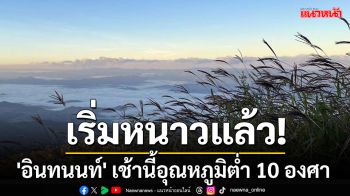 เริ่มหนาวแล้ว! ศปช.เผย \'อินทนนท์\' เช้านี้อุณหภูมิต่ำ 10 องศา