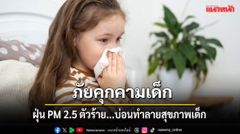 แพทย์เตือน! ฝุ่น PM 2.5 ตัวร้าย บ่อนทำลายสุขภาพเด็ก เสี่ยงเป็นโรคเรื้อรังในอนาคต