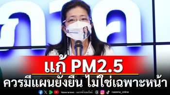 \'สุดารัตน์\' ชี้แก้ PM2.5 ควรมีแผนยั่งยืน ไม่ใช่เฉพาะหน้า พร้อมหนุนพลังงานสะอาด