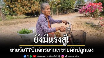 ยังมีแรงสู้! ยายวัย77ปั่นจักรยานเร่ขายผักปลูกเอง เผย!ดีกว่าอยู่เฉยๆ