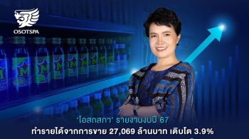 โอสถสภา เผยปี\'67 ปั้นรายได้โต 3.9%