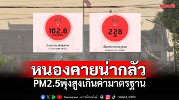 \'หนองคาย\'น่าเป็นห่วง ค่าฝุ่นPM 2.5 พุ่งสูงเกินค่ามาตรฐาน