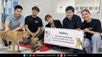 Kipling Thailand มอบชีวิตใหม่ให้  ‘เจ้าโย่ง-เจ้ามอม’ สุนัขจรจัดช่วยเหลือเหตุตึกถล่ม