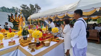 เทศบาลนครสงขลาทำพิธีบวงสรวง‘พญานาคพ่นน้ำ’