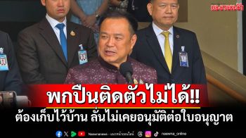 \'อนุทิน​\'ชี้​ตั้งแต่นั่ง\'มท.1\'ยังไม่เคยอนุมัติต่อใบอนุญาต​พกปืน​ ลั่นพกไม่ได้​ ต้องเก็บไว้บ้าน