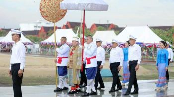\'อธิบดีกรมฝนหลวง\'ร่วมฝึกซ้อมริ้วขบวนอิสริยยศ ในพระราชพิธีพืชมงคล