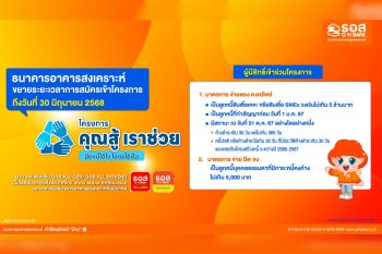 ธอส. ขยายเวลาช่วยคนไทยรักษาบ้านของตนเอง เปิดลงทะเบียน “โครงการคุณสู้ เราช่วย”  ถึงวันที่ 30 มิถุนายน 2568