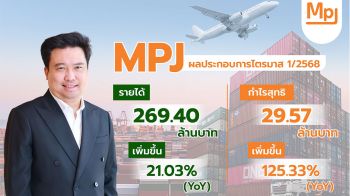 MPJ โชว์ฟอร์มเด่น ไตรมาส 1/68 กวาดรายได้ 269.40 ล้าน