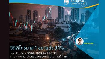 จีดีพีไตรมาส 1 ขยายตัว 3.1% สภาพัฒน์คาดจีดีพีปี 2568 โต 1.3-2.3% ท่ามกลางความไม่แน่นอนของนโยบายการค้าโลก